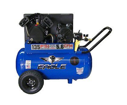Eagle Portable Horizontal Electric Air Compressor | 3 HP | 20 Gallon Facility Equipment - Cleanflow