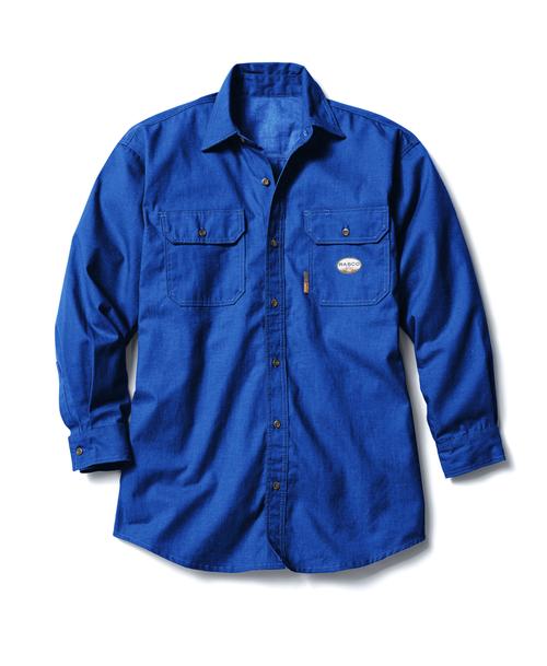 Rasco FR DH Uniform Shirt | Royal Blue | M - 5XL Flame Resistant Work Wear - Cleanflow