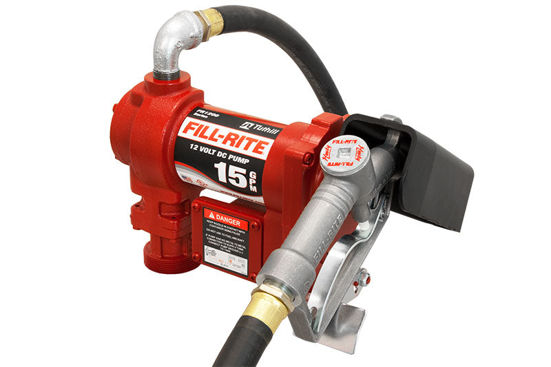 Fill-Rite 12 Volt DC Pump with Hose and Manual Nozzle - 15 GPM Automotive Tools - Cleanflow