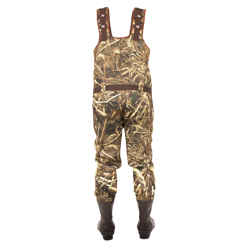 Green Trail Men's Chest Wader Realtree MAX-5® Camo with 4mm Neoprene Pants and Thinsulate Lined Rubber Boot  | Size 6 - 13