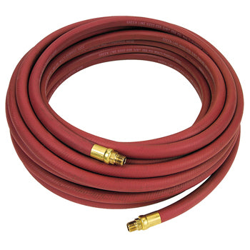 1/4" Red Rubber Air Hose Assemblies | 1/4" MPT Fittings Facility Equipment - Cleanflow