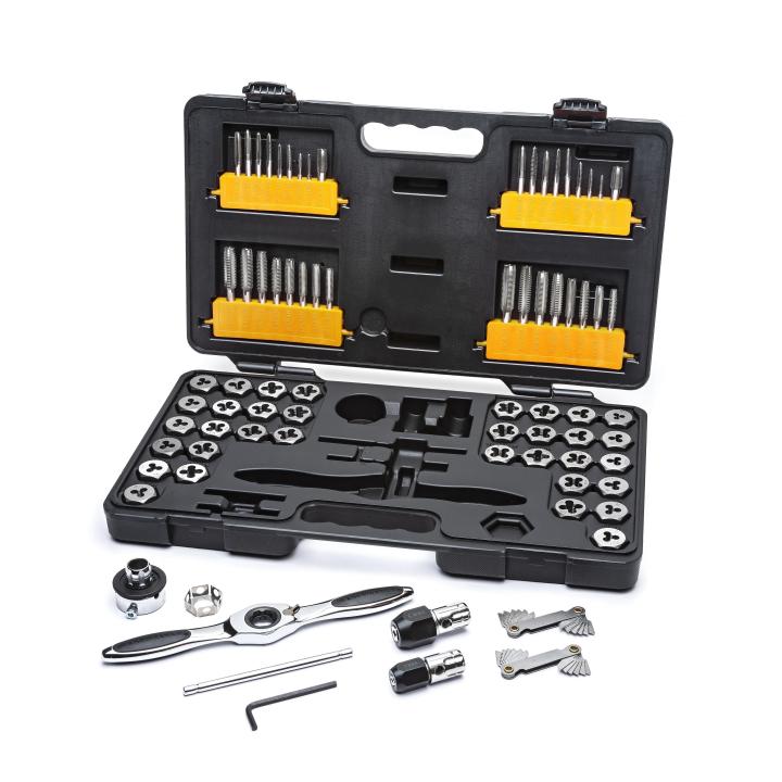 GEARWRENCH Ratcheting SAE/Metric Tap and Die Set - 77 Piece