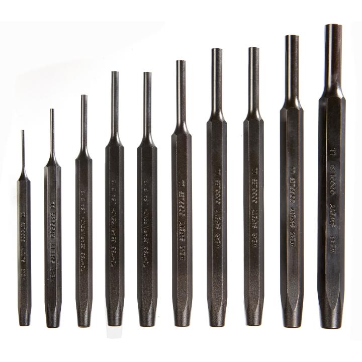 GEARWRENCH Tool Steel Pin Punch Set - 10 Piece