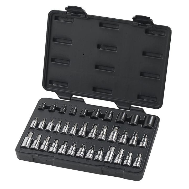 GEARWRENCH 1/4", 3/8" and 1/2" Drive Hex and Torx Bit Socket Set - 36 Piece