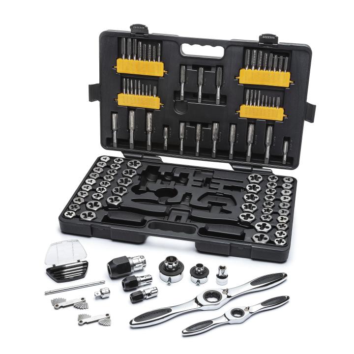 GEARWRENCH Ratcheting SAE/Metric Tap and Die Set - 114 Piece