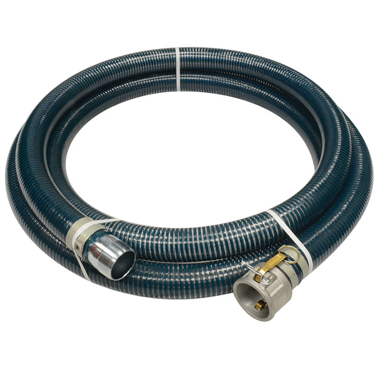 Green PVC Pump Suction Hose Assemblies Hose and Fittings - Cleanflow