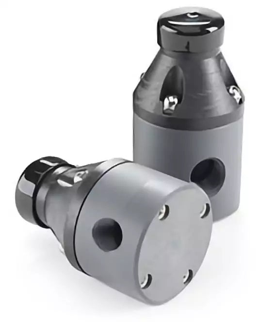 Griffco M-Series PVC Diaphragm Low-Flow Back Pressure Relief Valves with NPT Threaded Connection