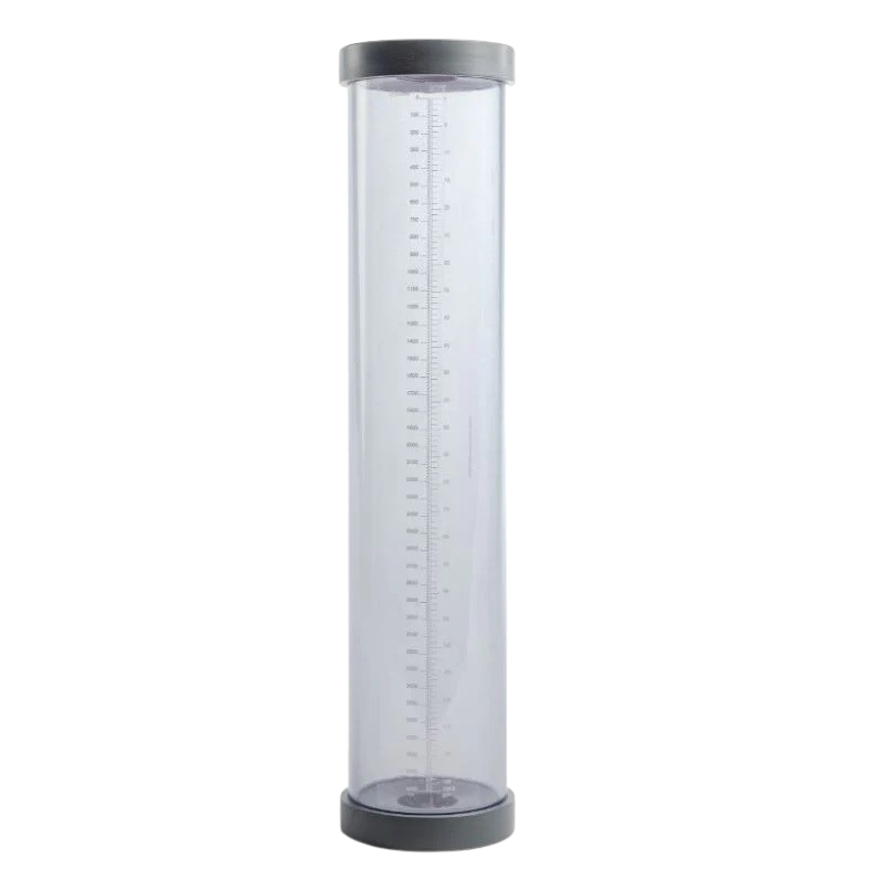 Griffco PVC Calibration Cylinder Column Sealed Top with Female Threaded Connection