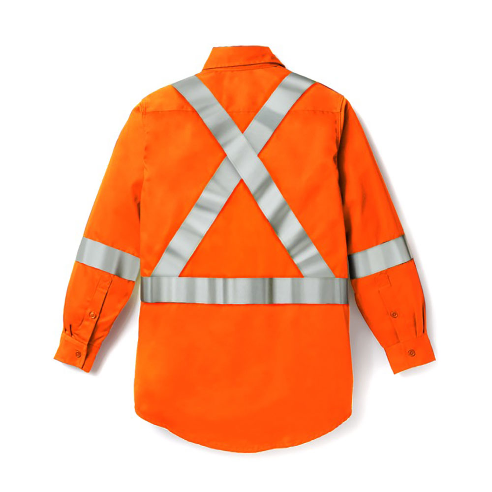 Rasco Hi Vis Premium Uniform Shirt | Orange | S - 3XL Flame Resistant Work Wear - Cleanflow