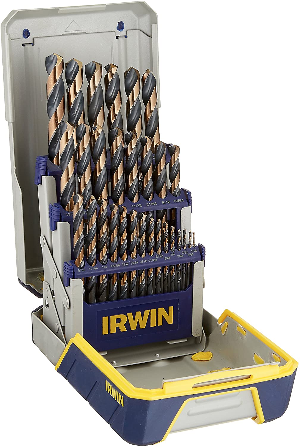 Irwin Black & Gold Metal Index Drill Bit Set - 29 Piece Shop Equipment - Cleanflow