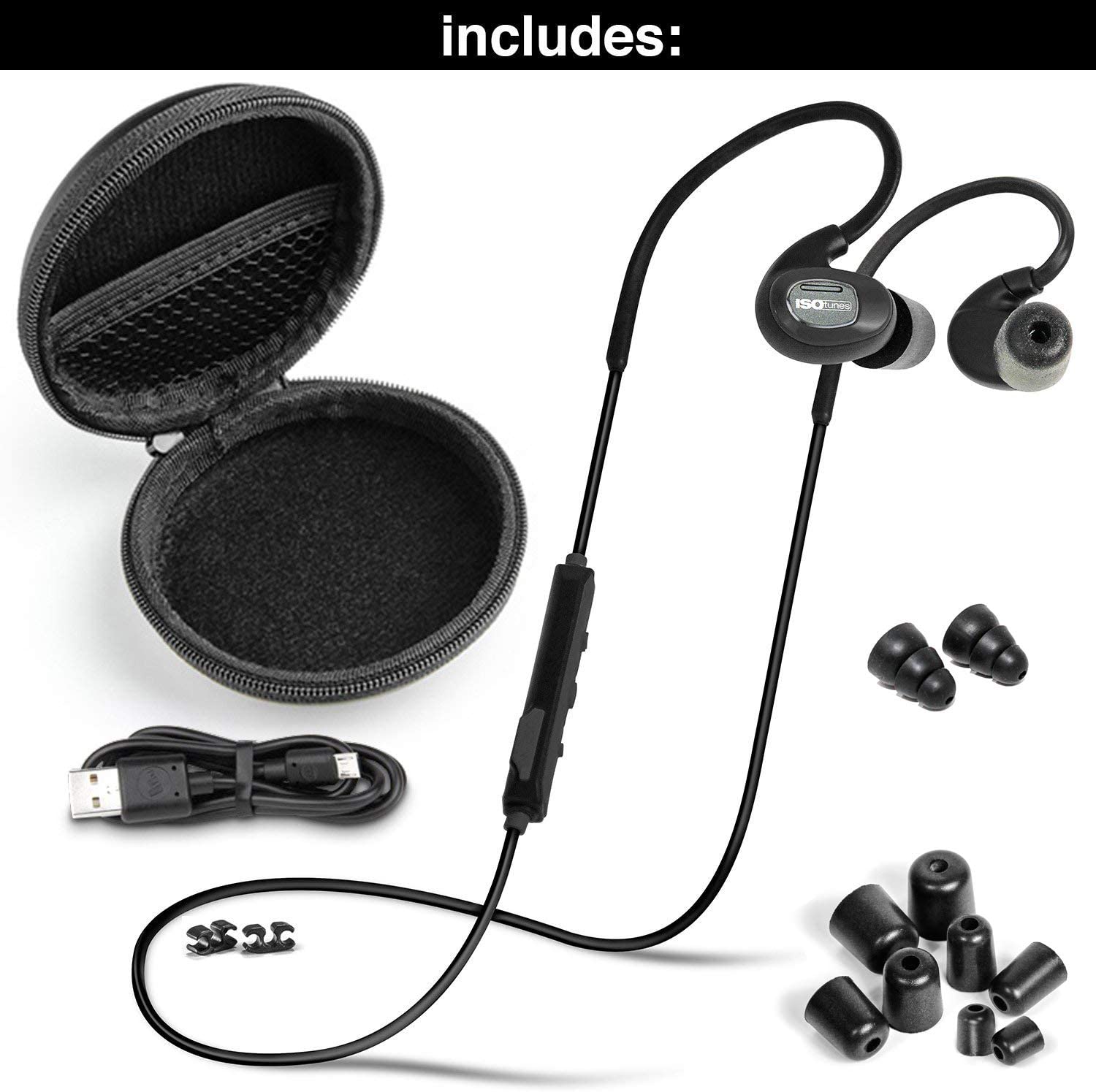 ISOtunes PRO Bluetooth Industrial Hearing Protection Headphones - NRR 27 dB Personal Protective Equipment - Cleanflow