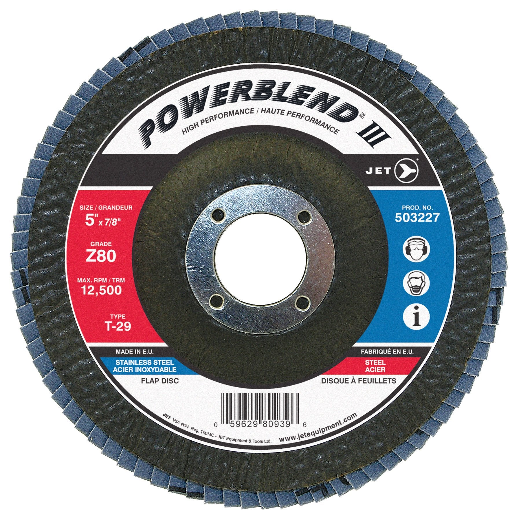 Jet Powerblend T29 Zirconia Flap Discs (For Angle Grinders) Shop Equipment - Cleanflow