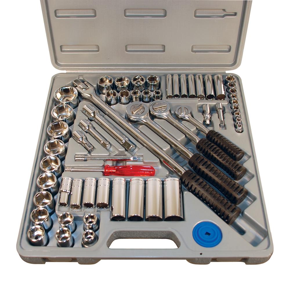 Jobsite 60-Piece SAE Socket Set Mechanic Tools - Cleanflow