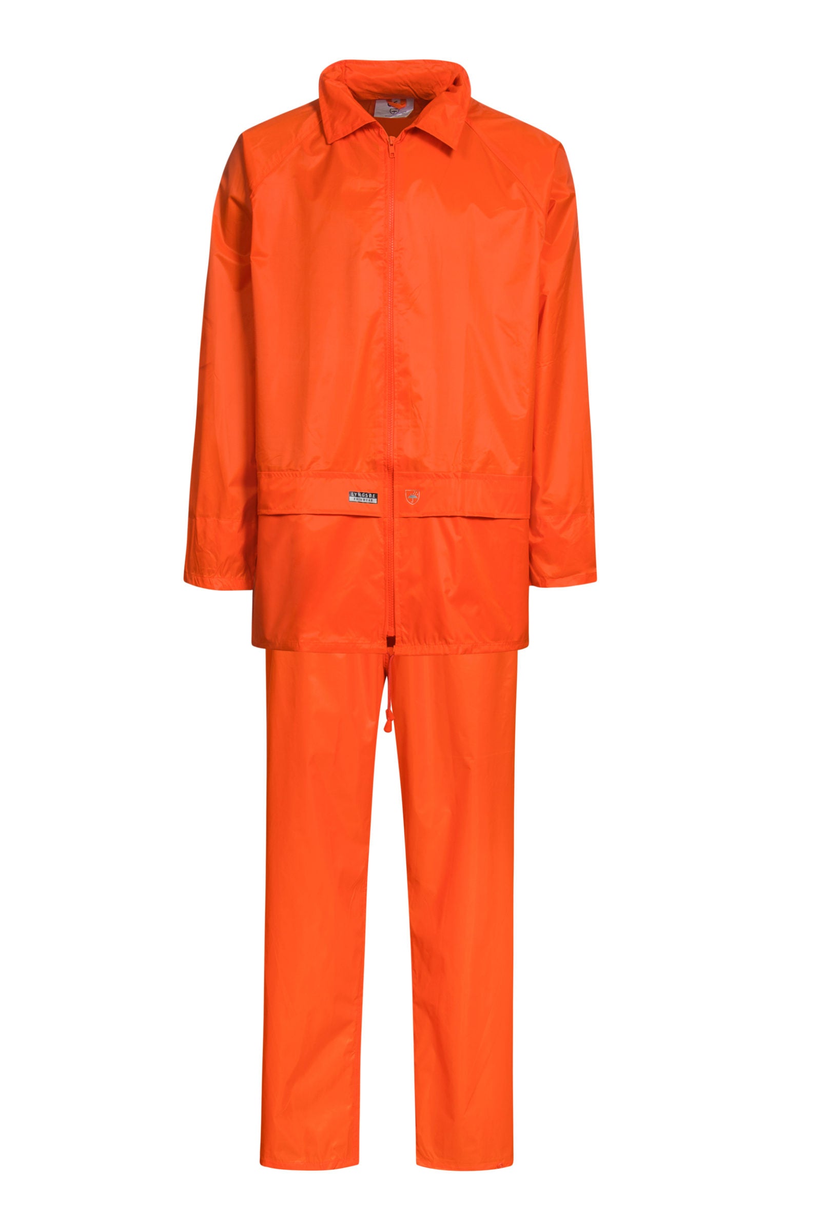 Lyngsoe Nylon Rain Suit Set - Jacket, Hood, Pants - Orange - Limited Size Selection