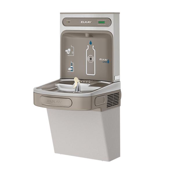 Elkay ezH2O Bottle Filling Station with Single ADA Cooler Filtered Refrigerated Light Gray