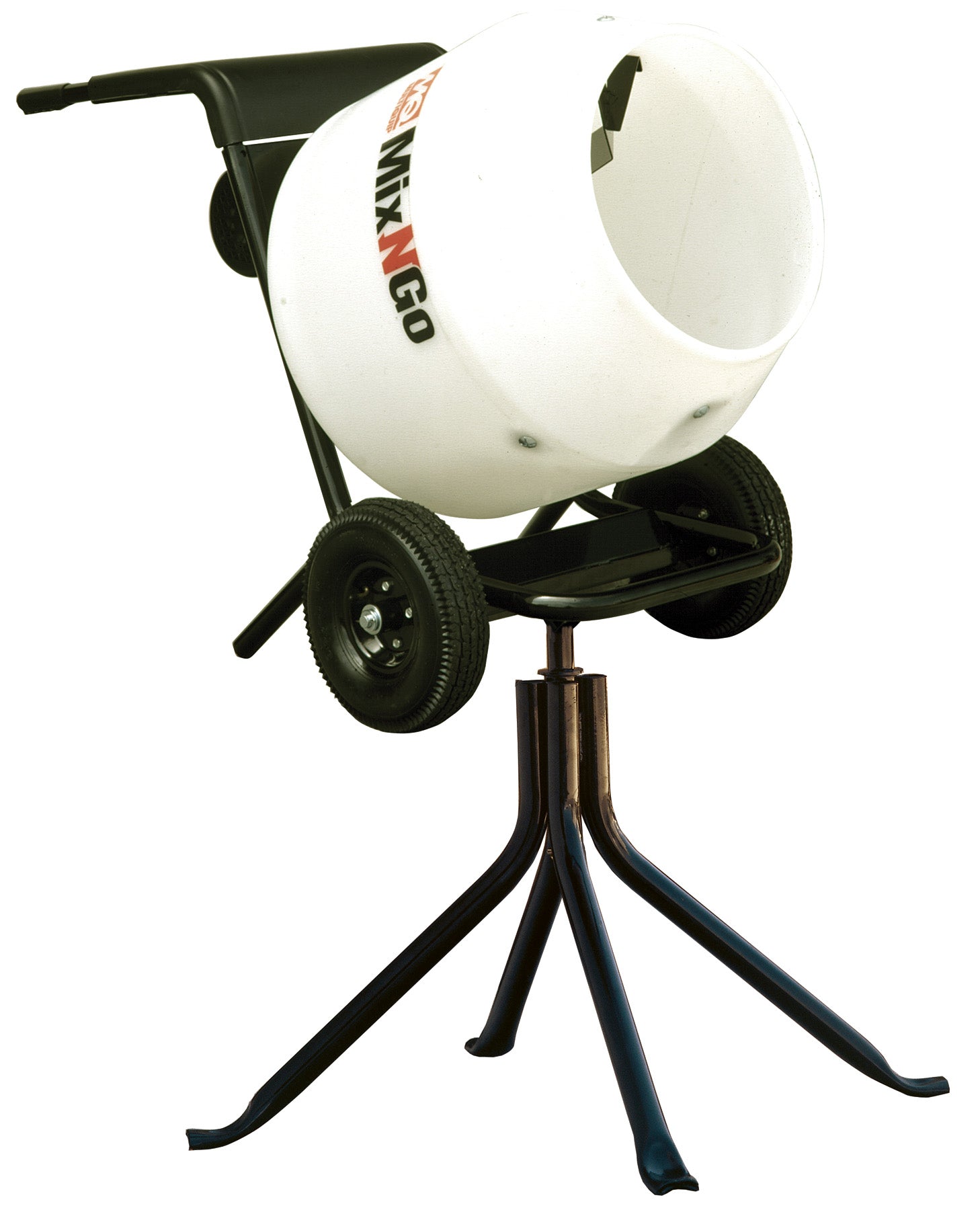 Multiquip MC3PEA Mix-N-Go Electric Concrete Mixer with Stand and Wheels | Durable, User-Friendly, Versatile for Small Footings, Bases, and Patching