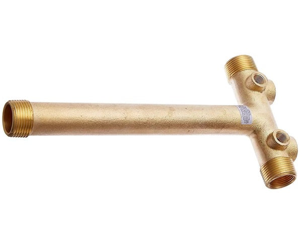 Brass Pressure Tank Tees with Drain Ports and Accessory Ports Lead-Free - Various Sizes and Lengths