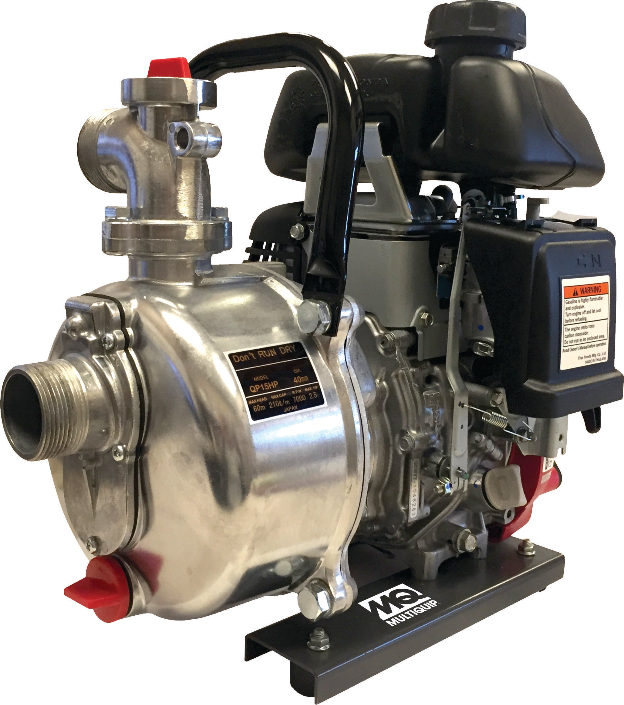 Multiquip QP15HP 1.5-Inch High Pressure Dewatering Pump with Honda Gas Engine | 56 GPM