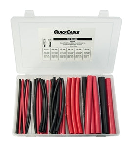 Quick Cable Dual Wall Heat Shrink Tube Kit - Black & Red, 6" Long Maintenance Supplies - Cleanflow