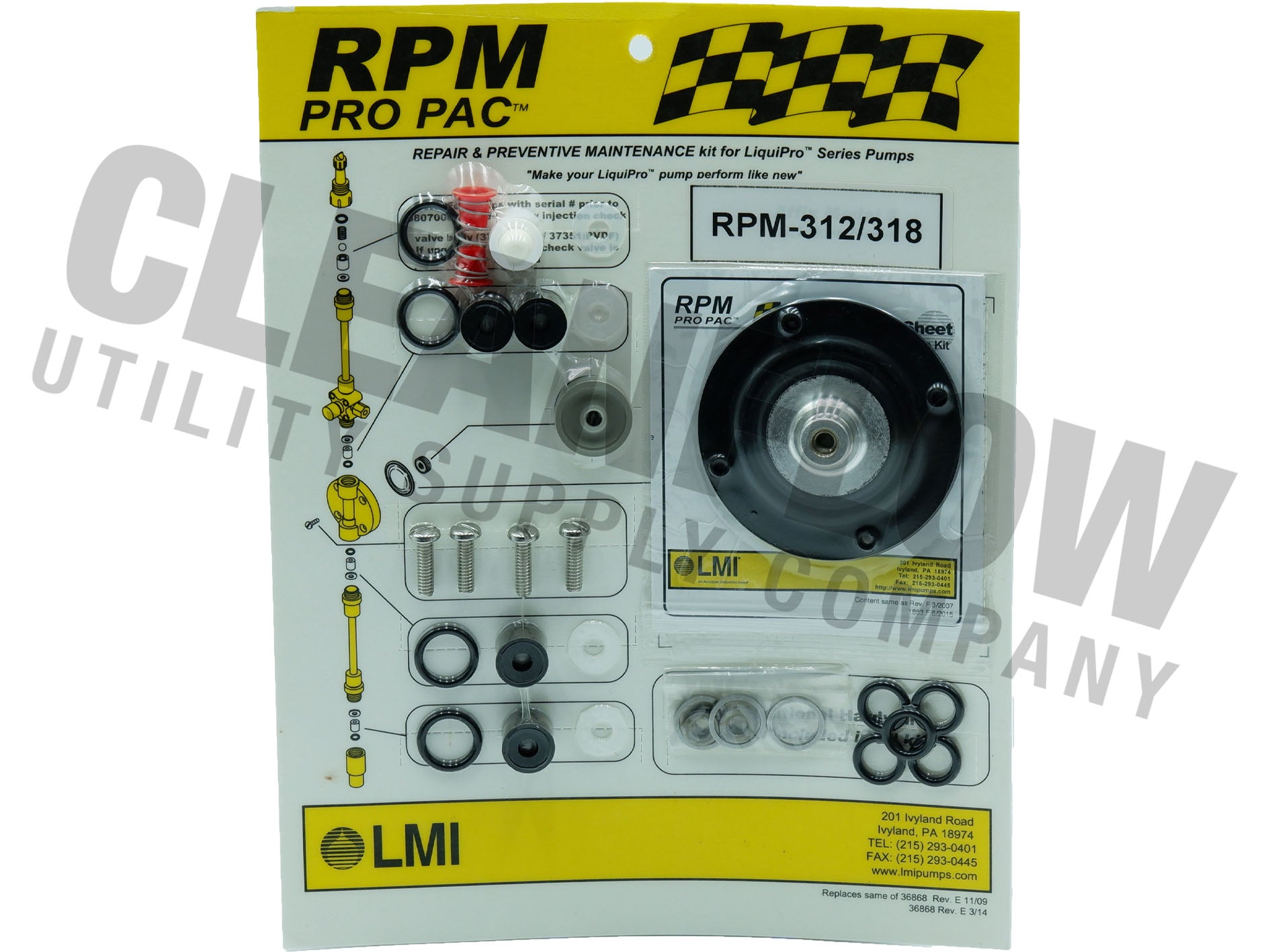 LMI Pro Pac Liquipro Liquid End RPM Kits