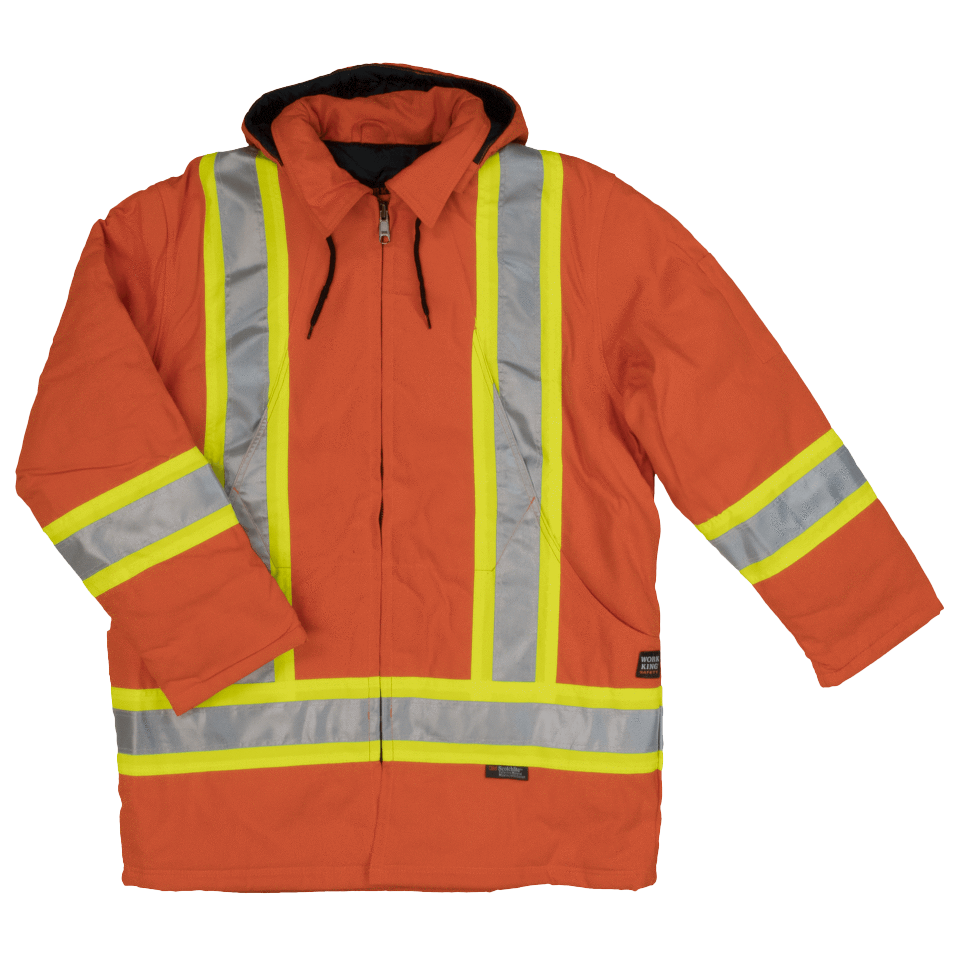 Tough Duck s157 Cotton Duck Winter Safety Parka | Orange | Limited Size Selection Hi Vis Work Wear - Cleanflow