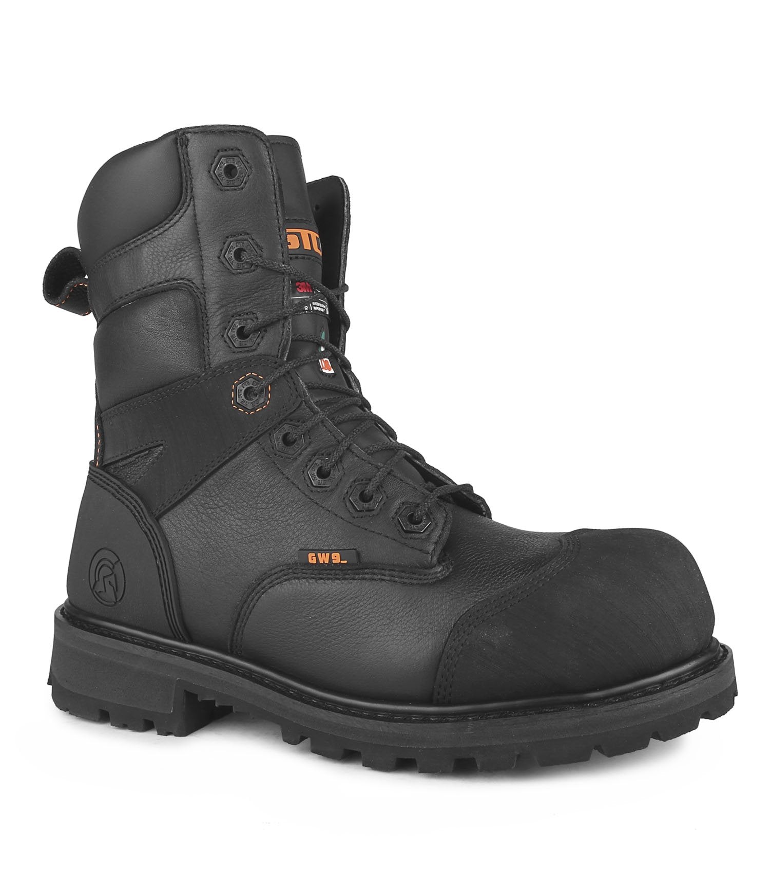 STC Duncan II 8" Metal Free Safety Boots | Black | Sizes 7 - 14 Work Boots - Cleanflow