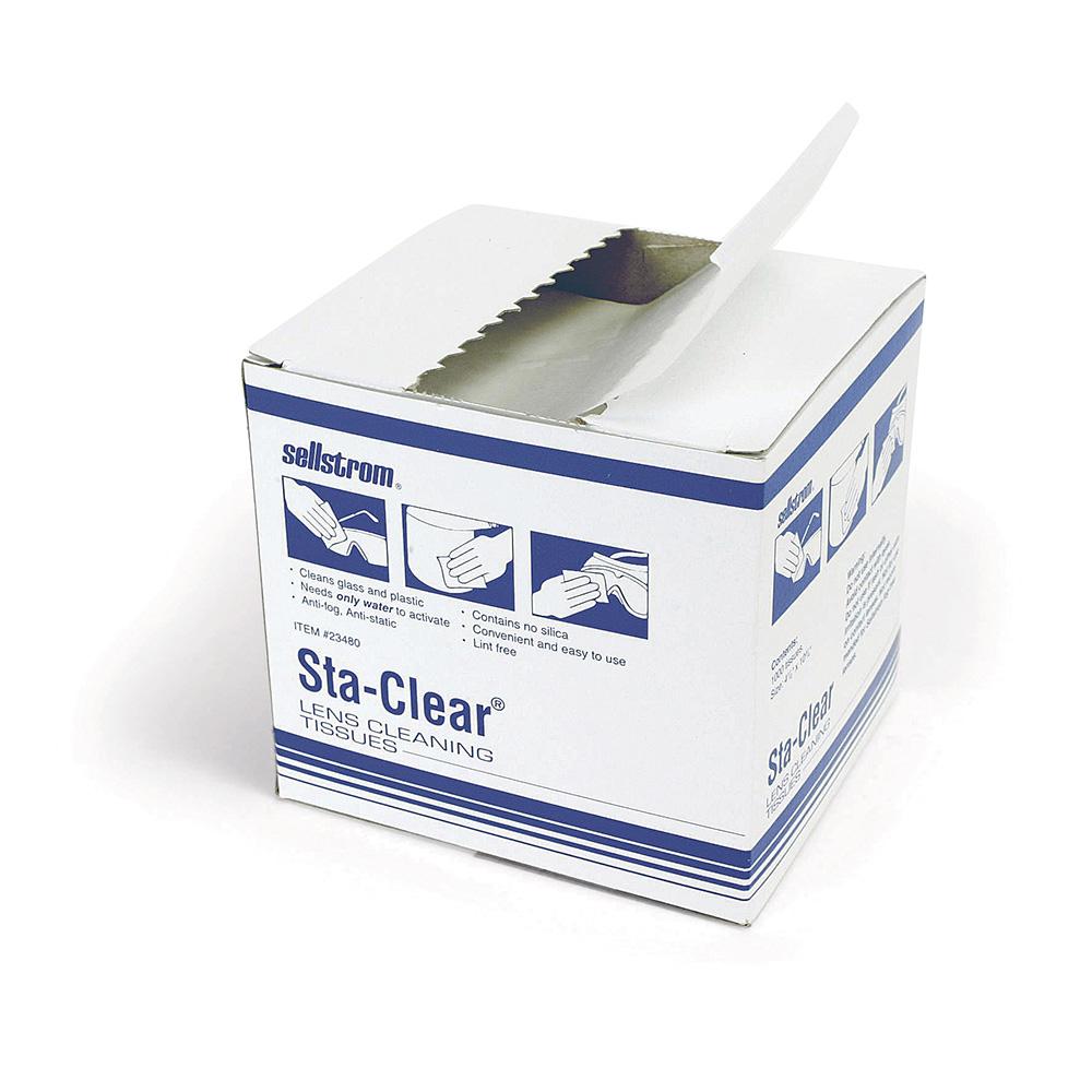 Sellstrom Sta-Clear Water Activated Lens Cleaning Tissue Box - Box of 1,000 Tissues Personal Protective Equipment - Cleanflow