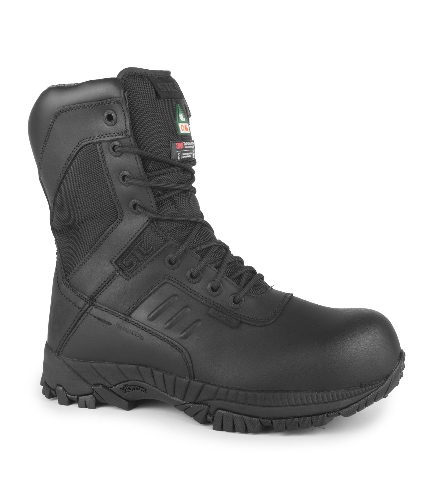 STC Tactik 8" Tactical Side-Zip Safety Boot | Black | Sizes 7 - 14 Work Boots - Cleanflow