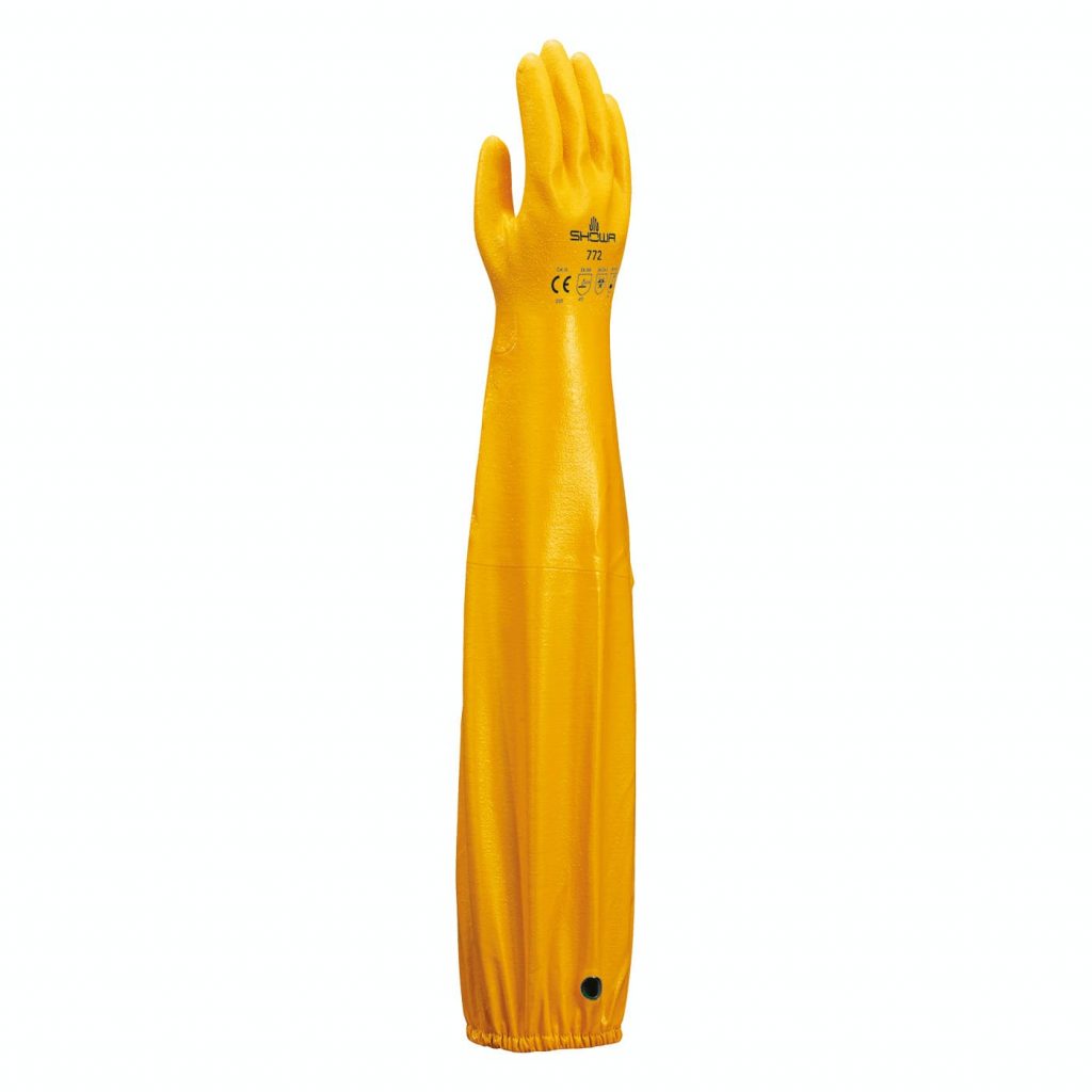 SHOWA Atlas® 772 Elbow Length Nitrile Gloves - 26" Length