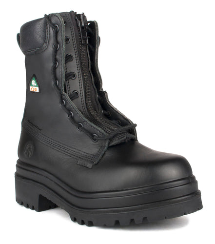 STC Men's Safety Work Boots Alertz 8" Leather Waterproof with Removable Zip Kit Black | Sizes 6-14