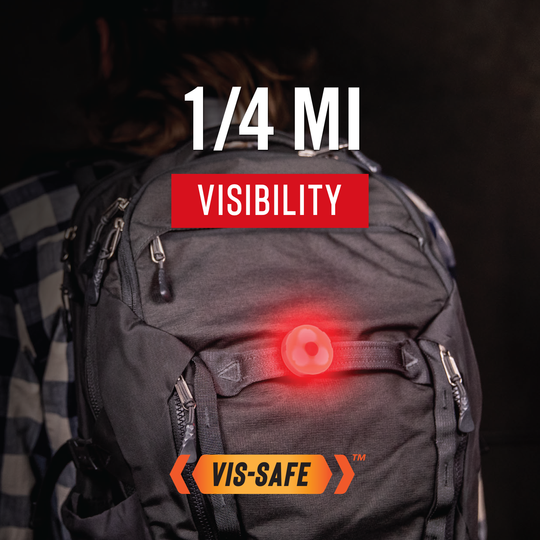 Coast® SL1R Rechargeable Red Safety Light with Attachments for Clothing and Helmets