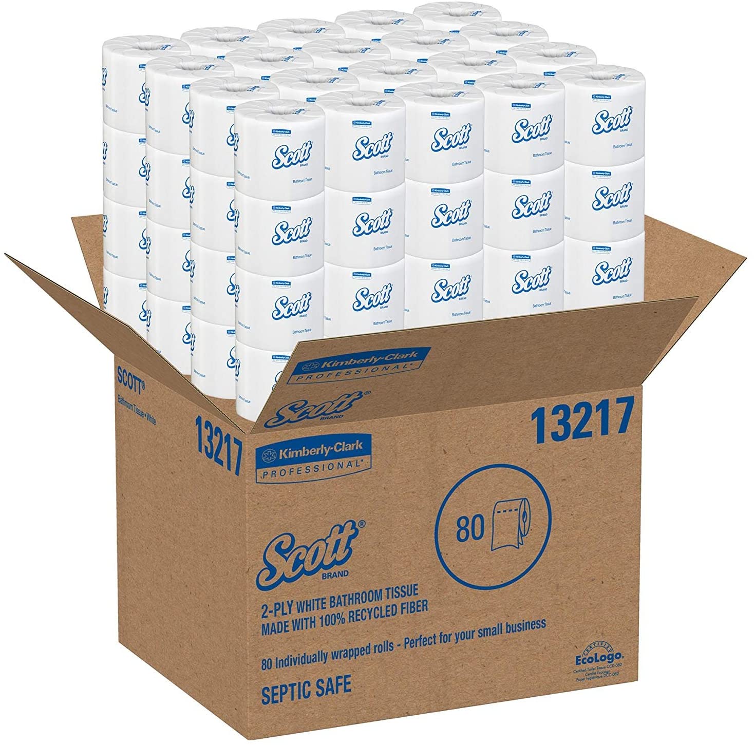 Scott 2-Ply Standard Roll Toilet Paper - 506 Sheets/Roll - Case of 80 Rolls Janitorial Supplies - Cleanflow