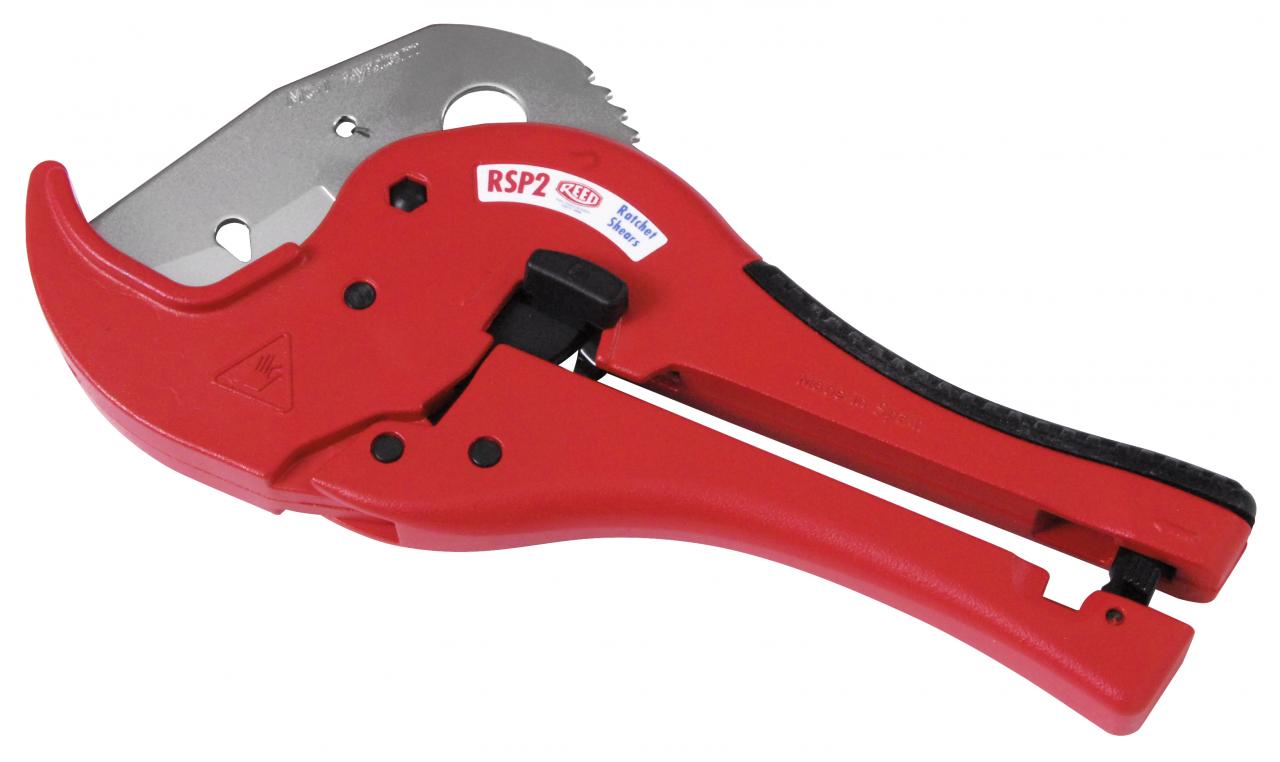 Reed RSP2 One-Handed Pointed Blade Ratchet Shears - 2" Capacity Pipe Tools - Cleanflow