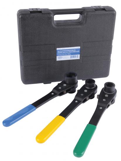 Reed LVDSSET Value Line Dual Socket Ratchet Wrench | Set of 3 Pipe Tools - Cleanflow