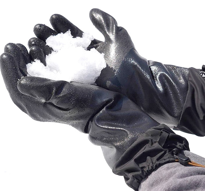 Showa TEMRES® 282-02 Acrylic Insulated Polyurethane Coated Rough Grip Winter Glove w/ Draw Cord Cuff Work Gloves and Hats - Cleanflow