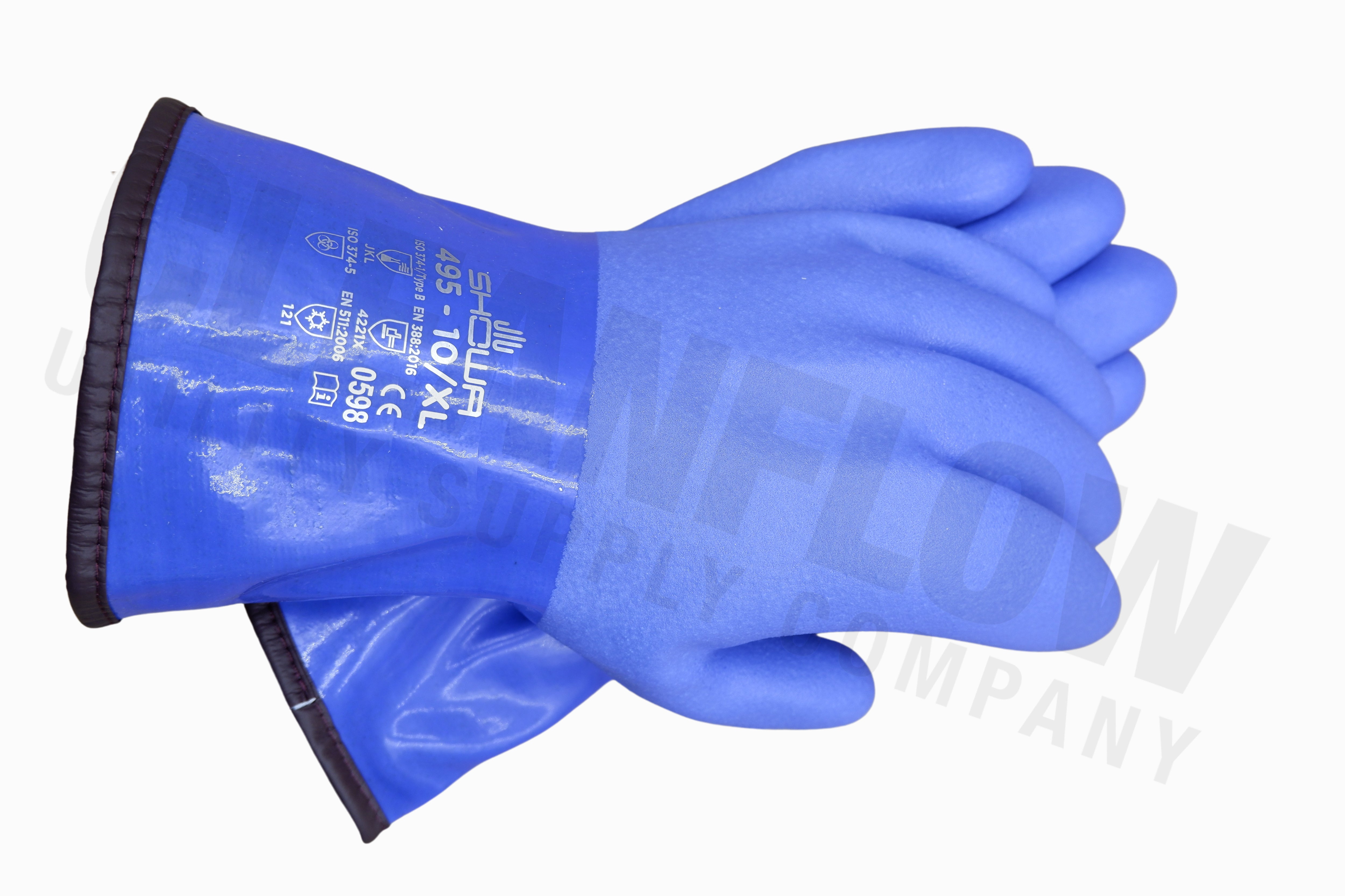 Showa 495 Rough Grip PVC Glove with Removable Acrylic Liner