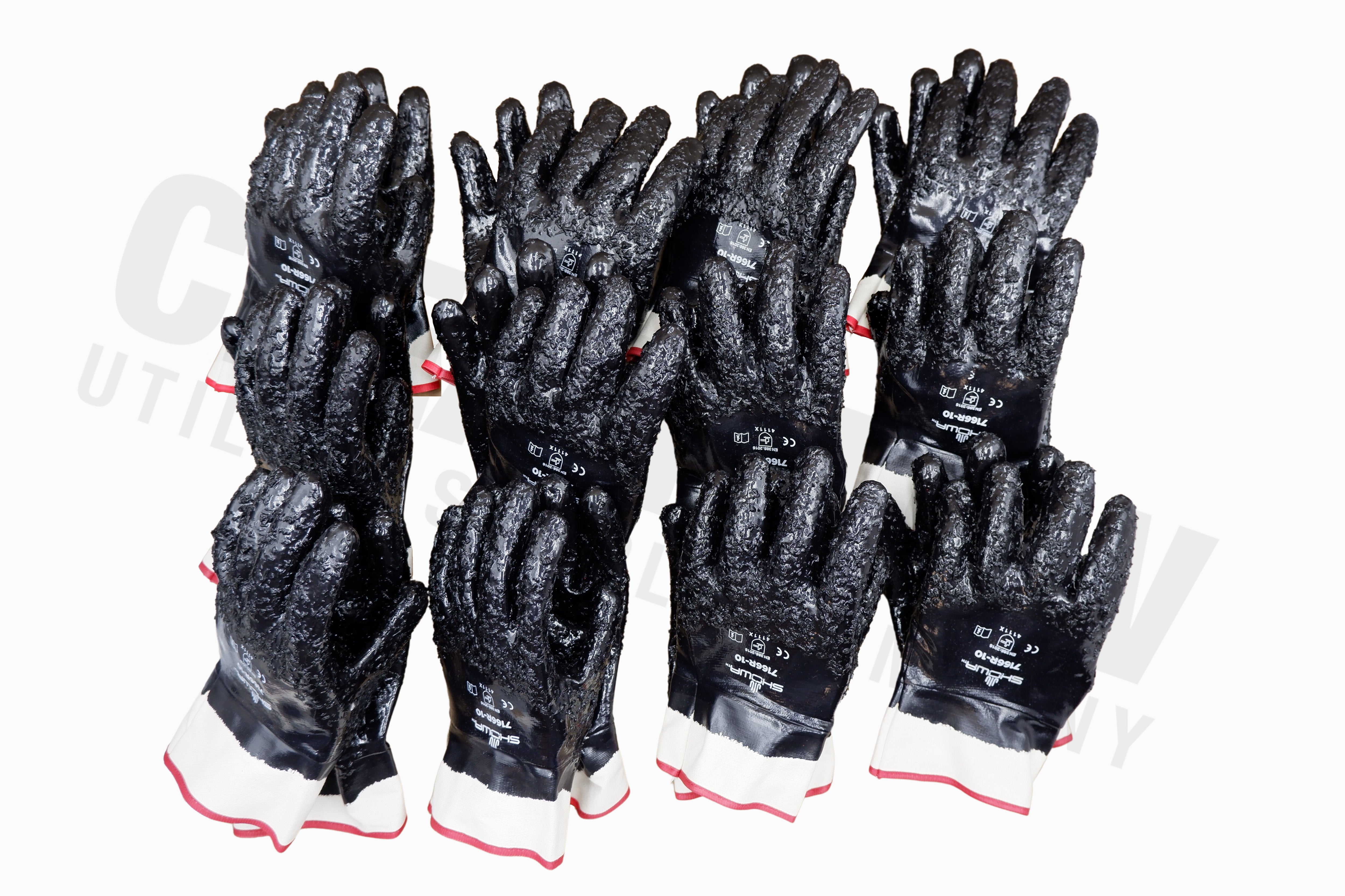 Showa 7166R Nitrile Coated Rough Grip Work Glove - Pack of 12 Pairs