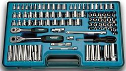 Signet 1/4" and 3/8" Drive 90 Piece SAE/Metric Socket Set Mechanic Tools - Cleanflow