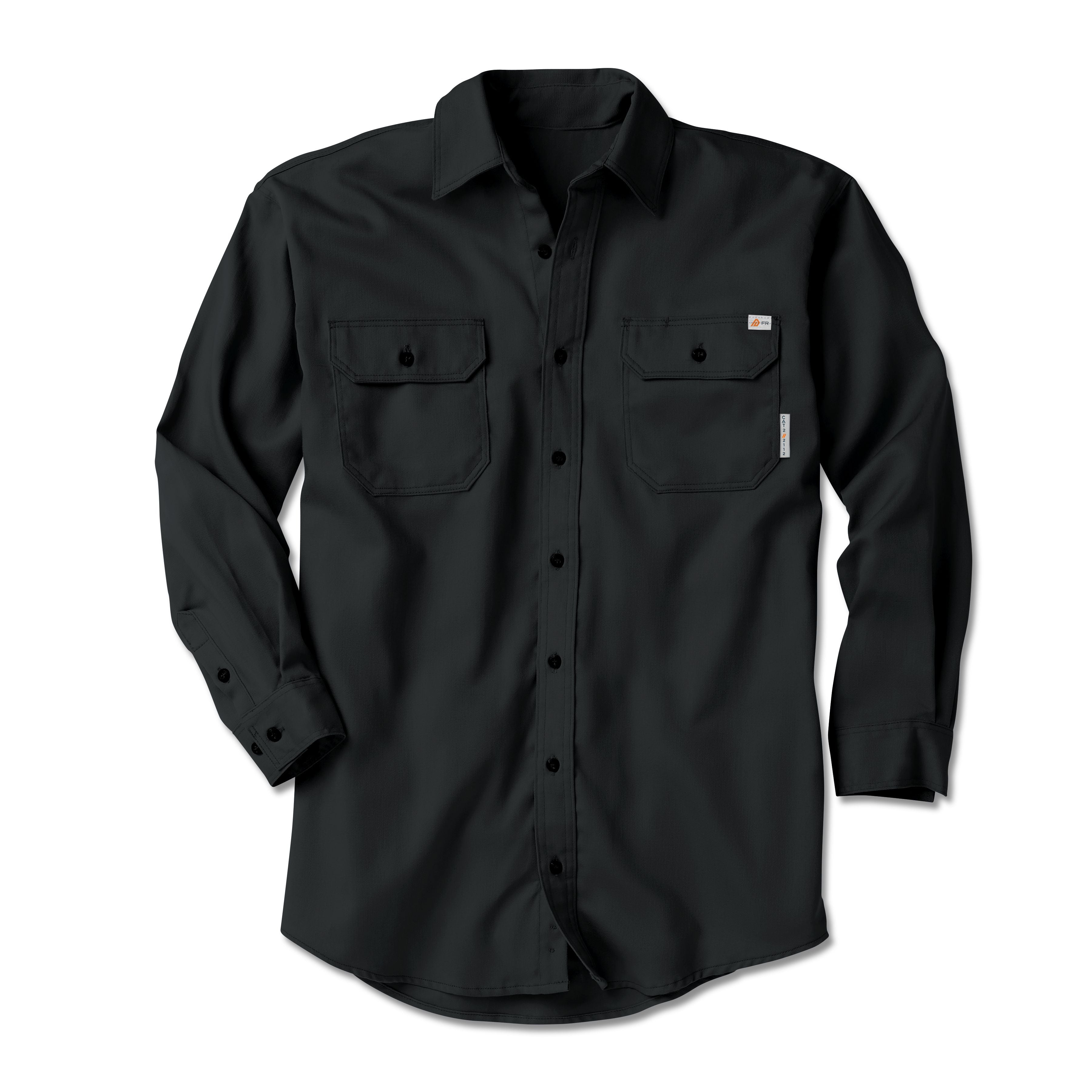 Rasco Men's Uniform Work Shirt FR1320 CSA Cotton/Poly 5.3 oz Westex® G2™ HRC 2 Flame Resistant Long Sleeve Charcoal Sizes S-4XL