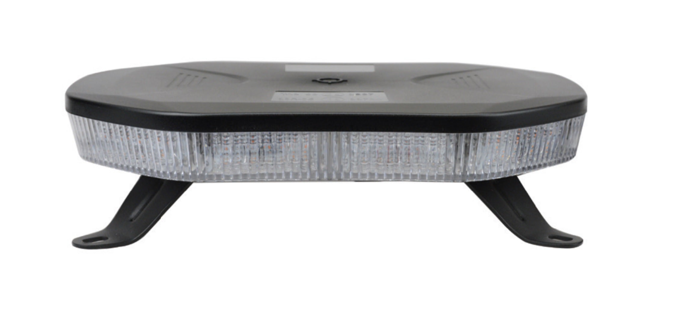 Techspan Compact LED Light Bar with Multiple Flash Pattern and Surface Mount - Amber Light with Clear Lens