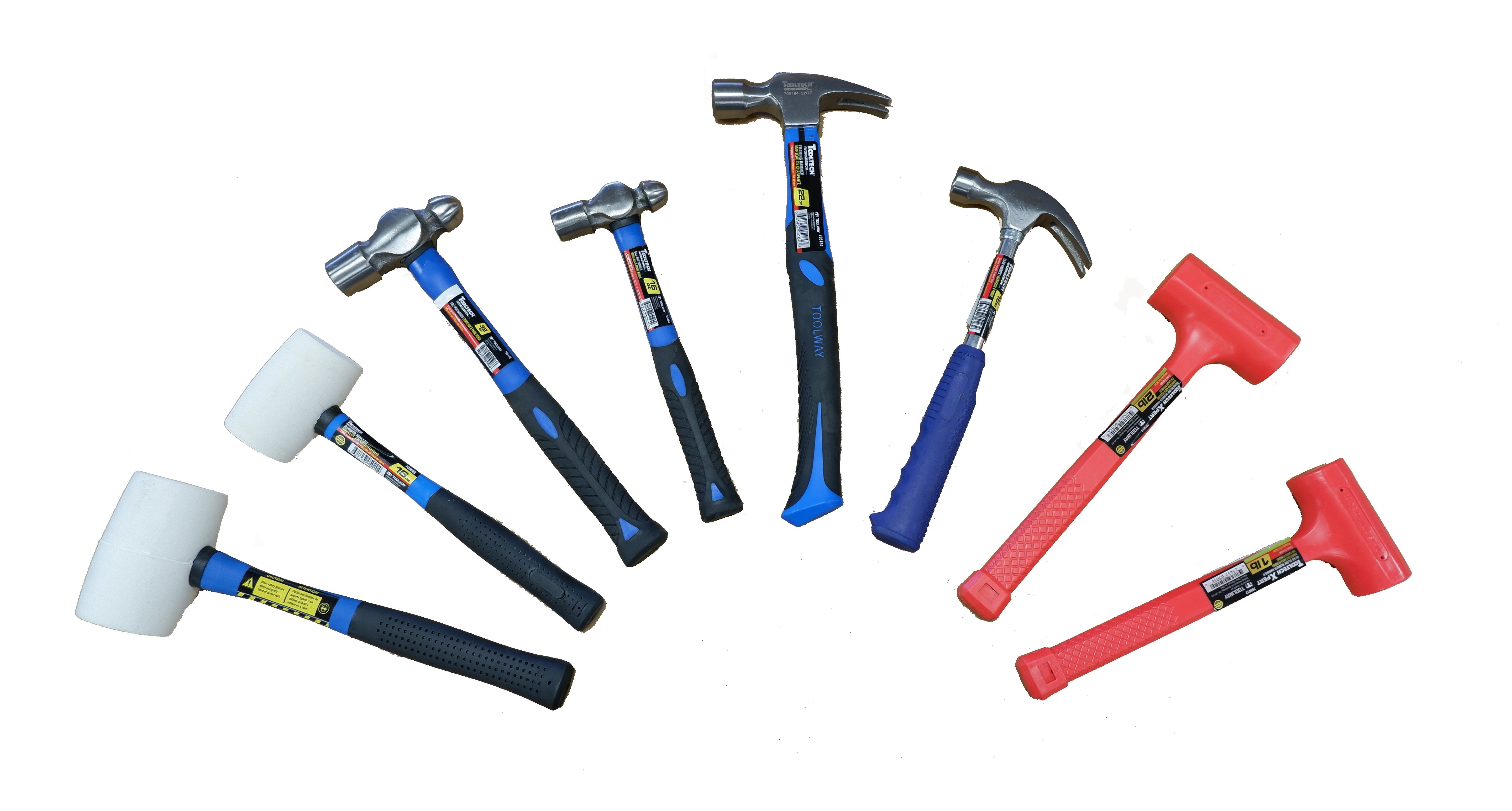 ToolTech® 8-Piece Industrial Master Hammer Set