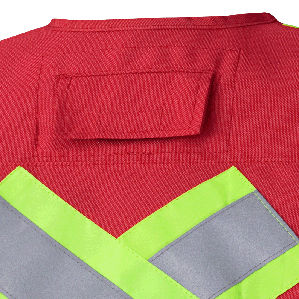 Pioneer Surveyor's/Supervisor's Safety Vest - 600D Oxford Poly | Red | Sizes S - 5XL Hi Vis Work Wear - Cleanflow