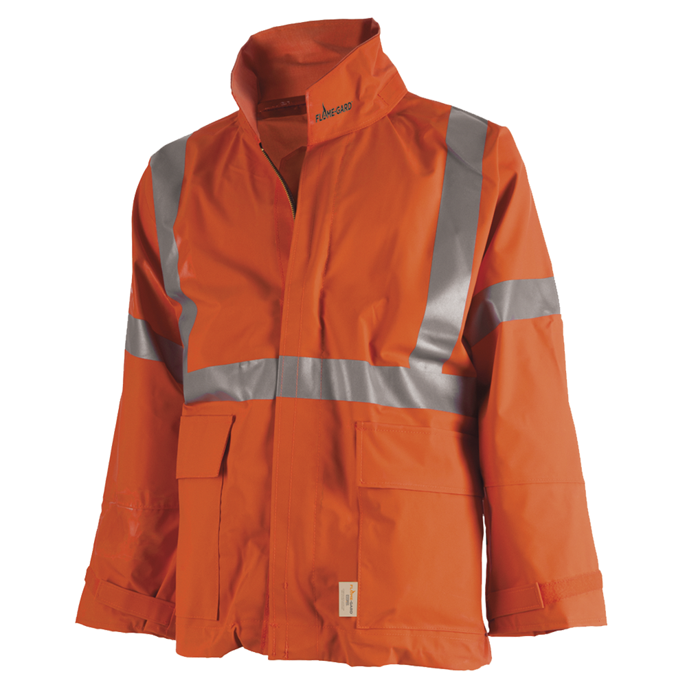 Ranpro Petro-Gard® FR/ARC Rated Safety Jacket - Neoprene Coated Nomex® | Orange | Sizes Small - 4XL Flame Resistant Work Wear - Cleanflow