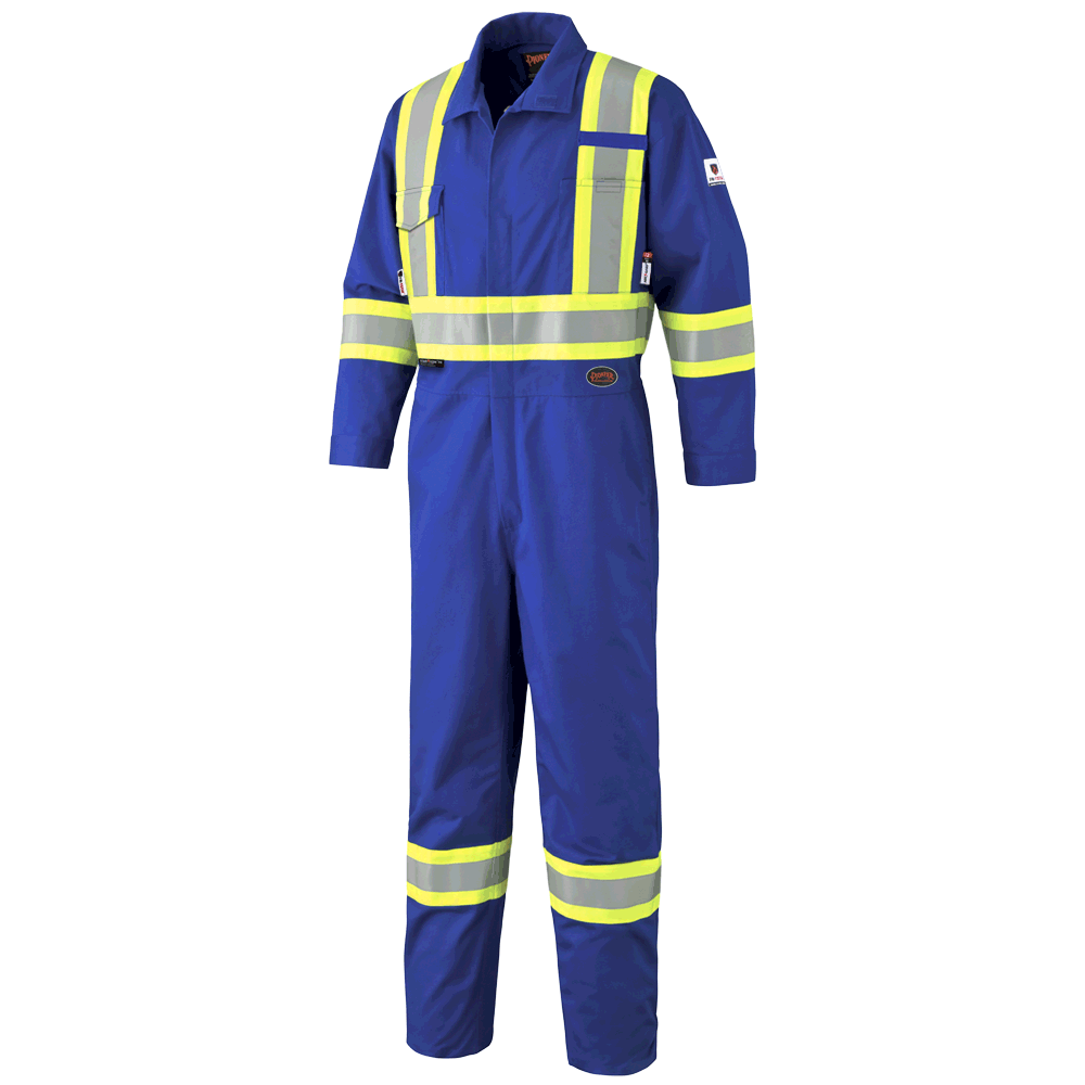 Pioneer FR-TECH® FR/ARC Rated 7 oz Safety Coveralls | 88/12 Ctn/Nylon | Royal Blue | Sizes 36 - 60 Flame Resistant Work Wear - Cleanflow