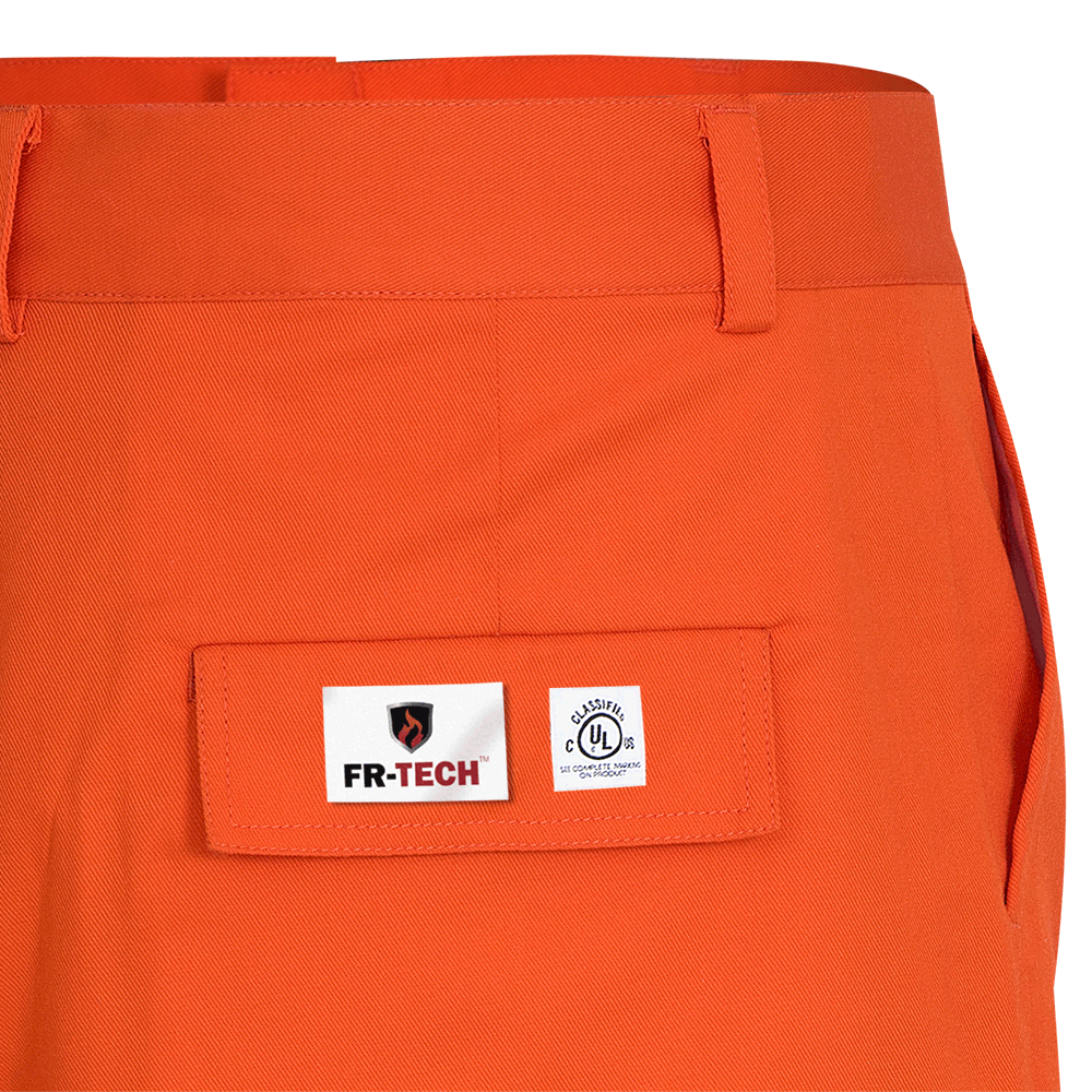 Pioneer FR-TECH® FR/ARC Rated 7 oz Hi Viz Safety Pants - 88/12 | Orange Flame Resistant Work Wear - Cleanflow