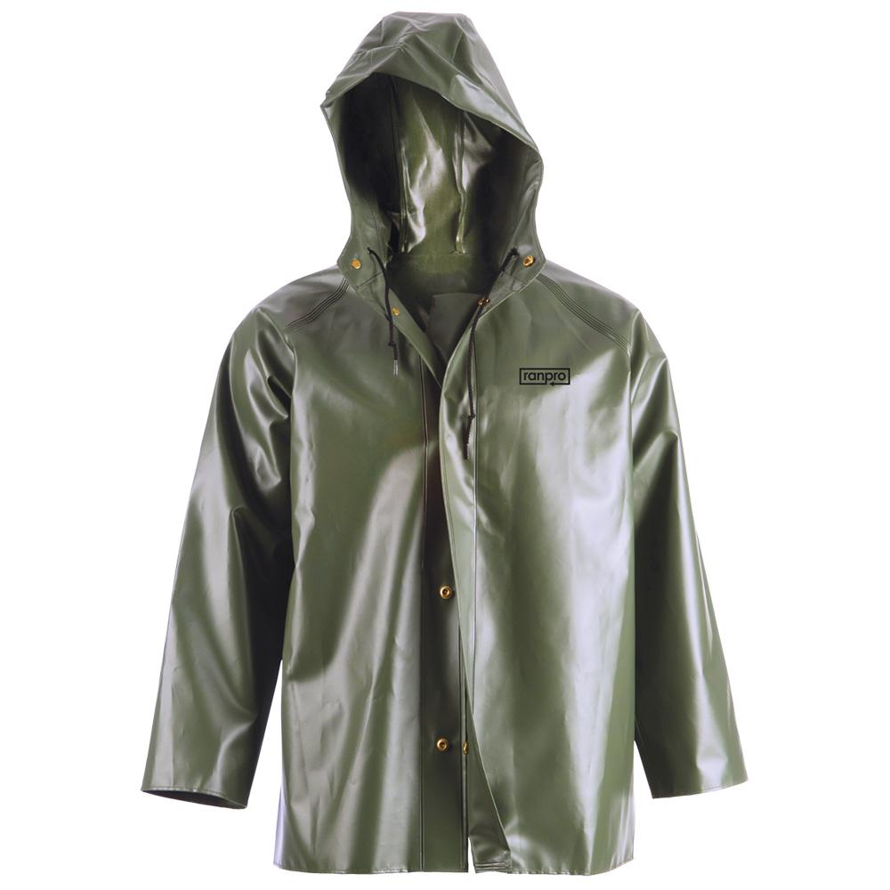 Ranpro Canadian Heavy Duty Cold Flex Hooded Rain Jacket | Olive Green | S-4XL Work Wear - Cleanflow