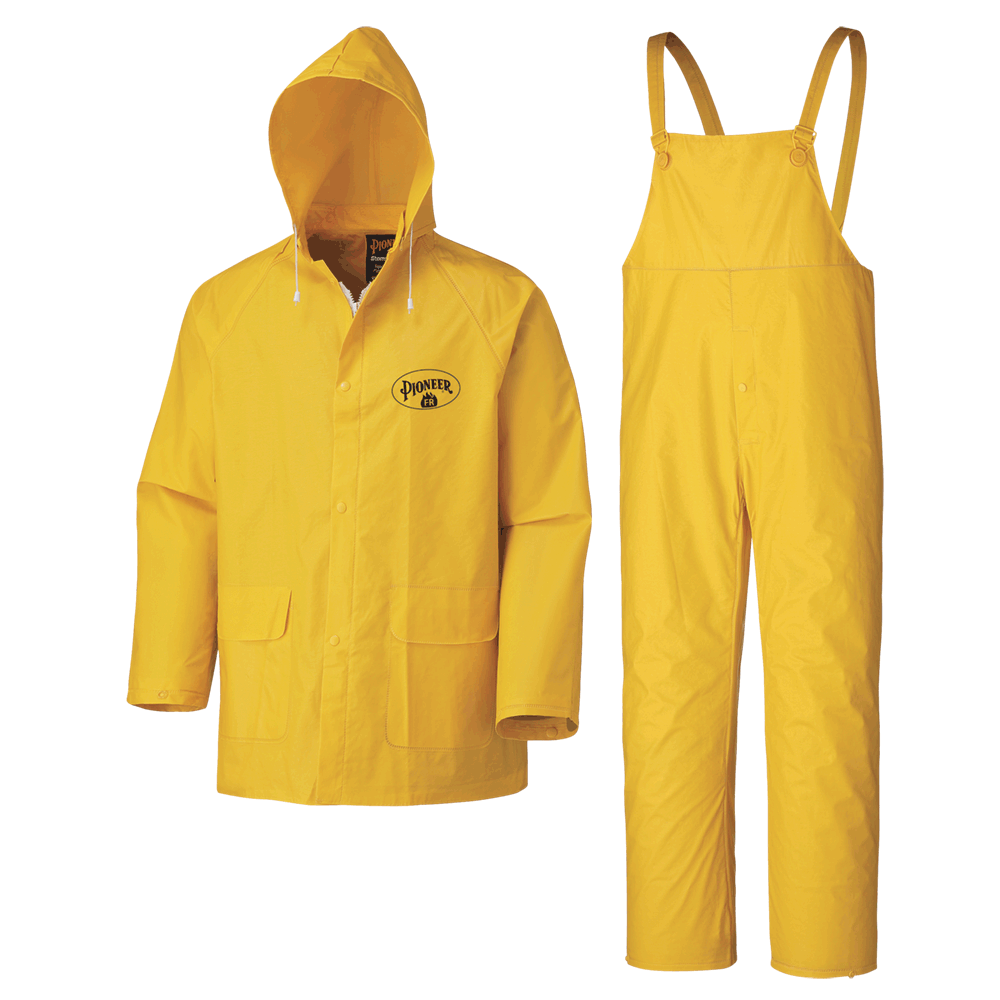 Pioneer Flame Resistant PVC Rain Suit | Yellow | XSmall - 6XL Flame Resistant Work Wear - Cleanflow