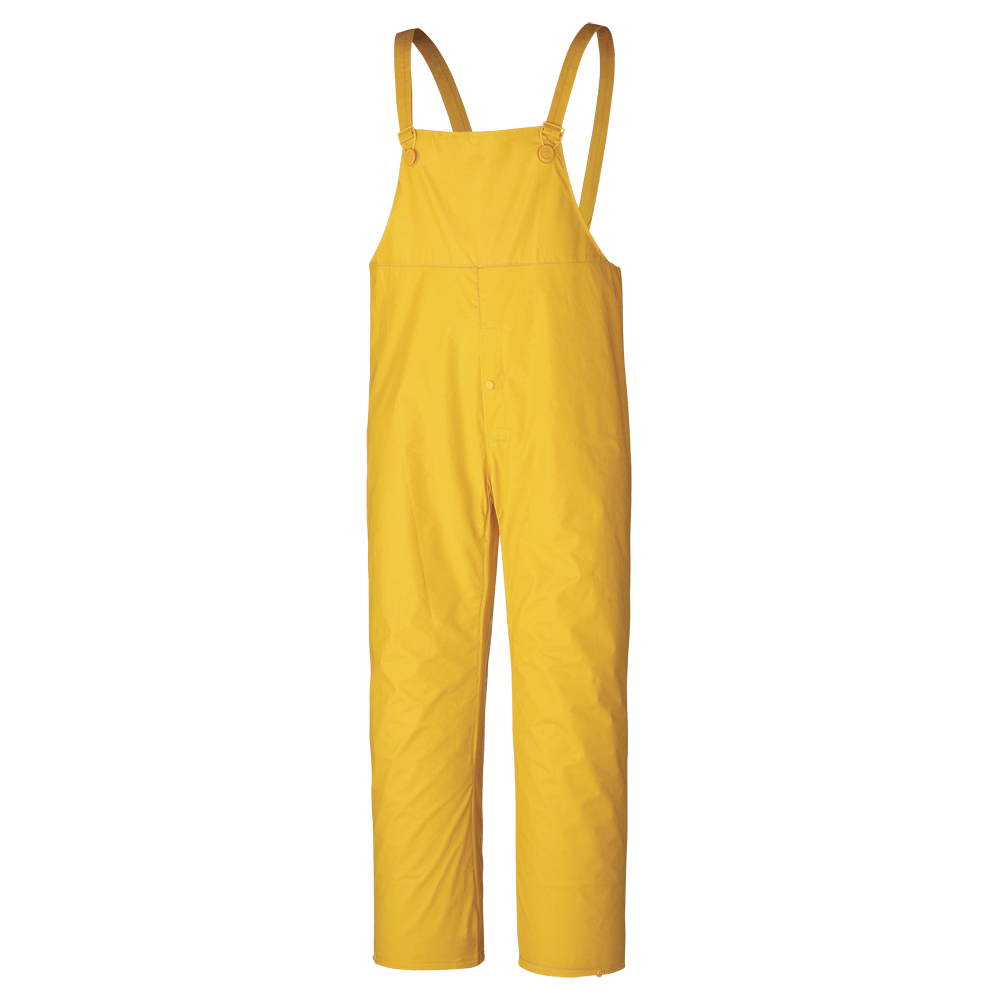 Pioneer FR Waterproof Bib Pants - PVC/POLY/PVC | Yellow | Sizes S - 6XL Flame Resistant Work Wear - Cleanflow