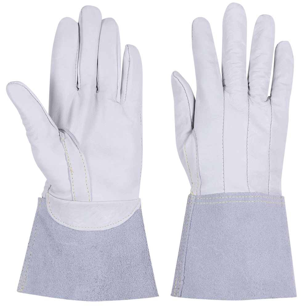 Ranpro FR Stags Tig Gloves | White | Sizes S - XL Flame Resistant Work Wear - Cleanflow