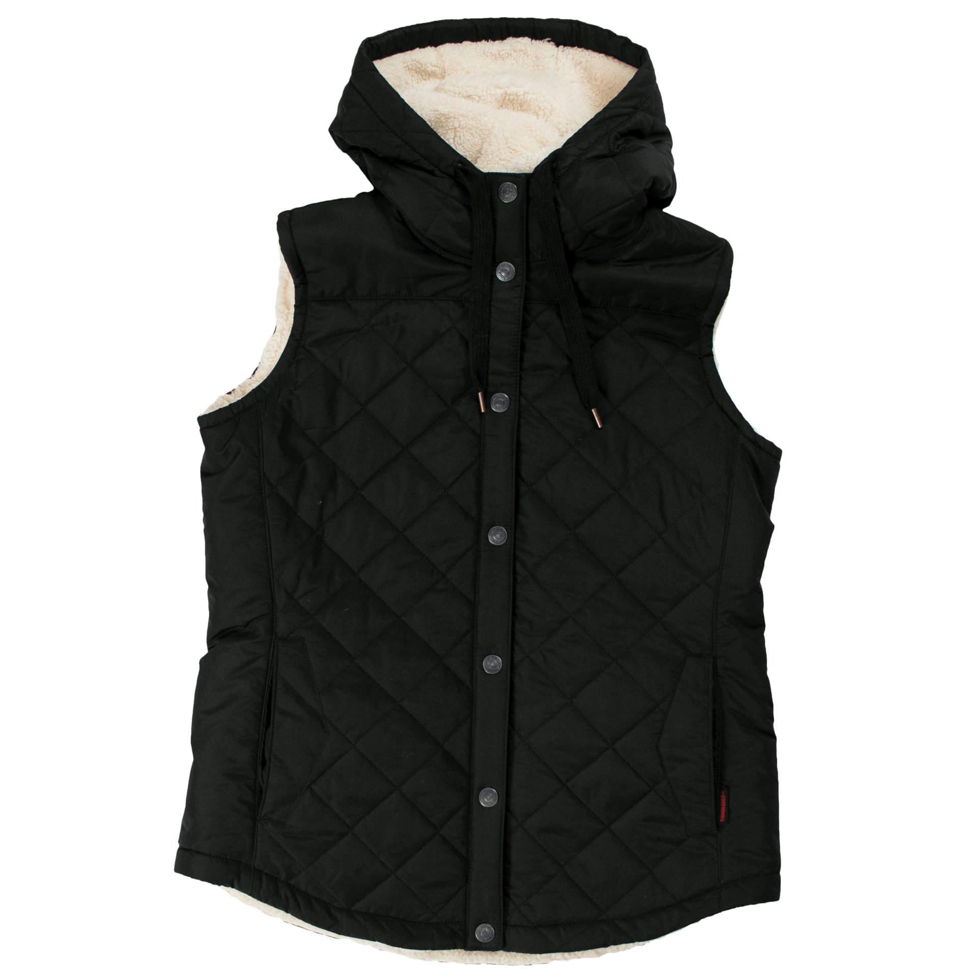 Tough Duck WV02 Women's Quilted Sherpa Lined Vest | Black | S - 2XL Work Wear - Cleanflow
